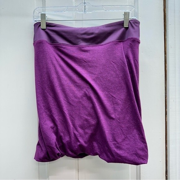 Athleta Twist It Bubble skirt women's small heather purple with rouched bottom - Picture 1 of 6